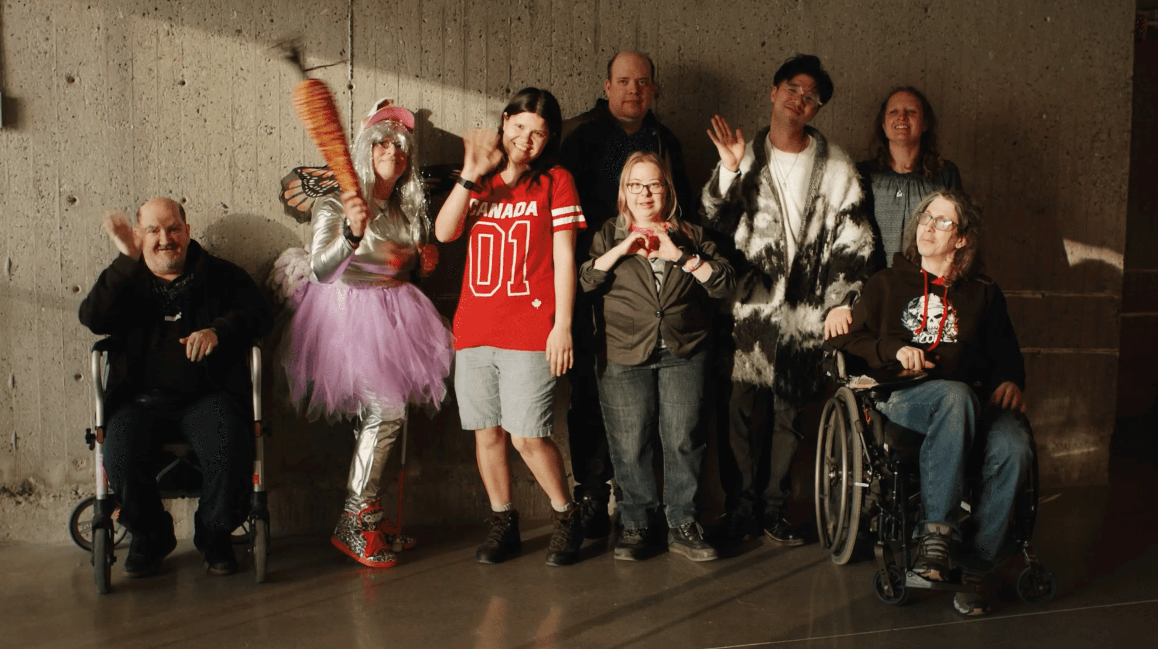 National accessArts Centre artists coming together for a group portrait